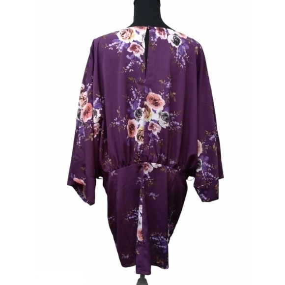 Suzanne Betro kimono style floral top size L - Picture 2 of 12
